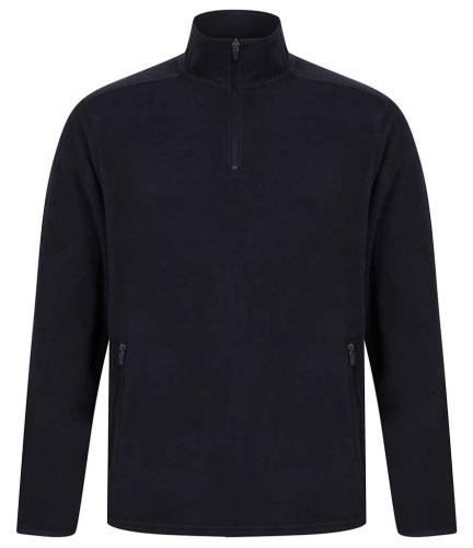 Henbury Zip Neck Micro Fleece - NAV - 3XL